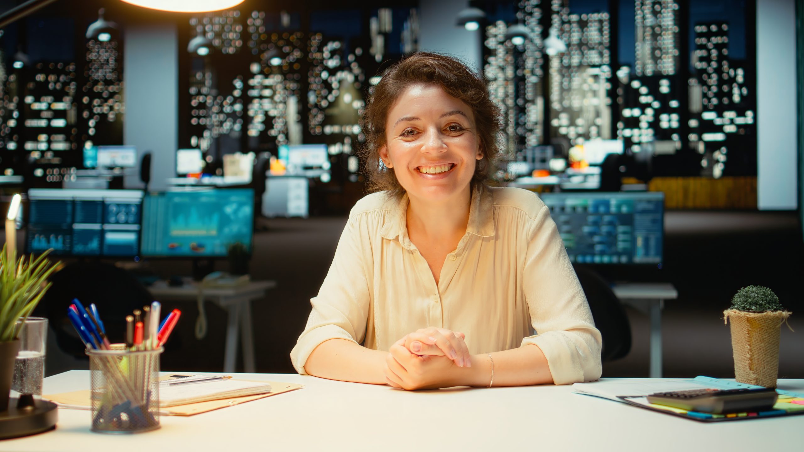businesswoman-office-engages-communication-virtual-presentation-talking